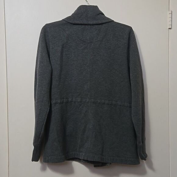 Eddie Bauer Open Sweatshirt TIE Jacket Size TXL Heather GRAY WOMENS - Picture 7 of 7
